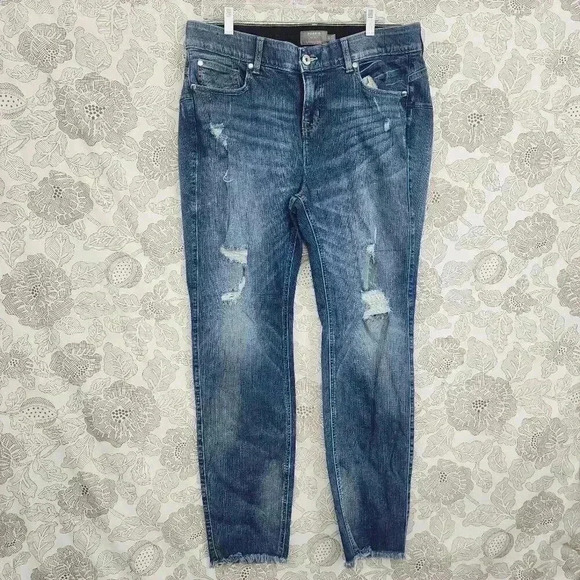 Torrid Bombshell Straight Distressed Women's Jeans 18T Raw hem 7233P - Picture 1 of 8
